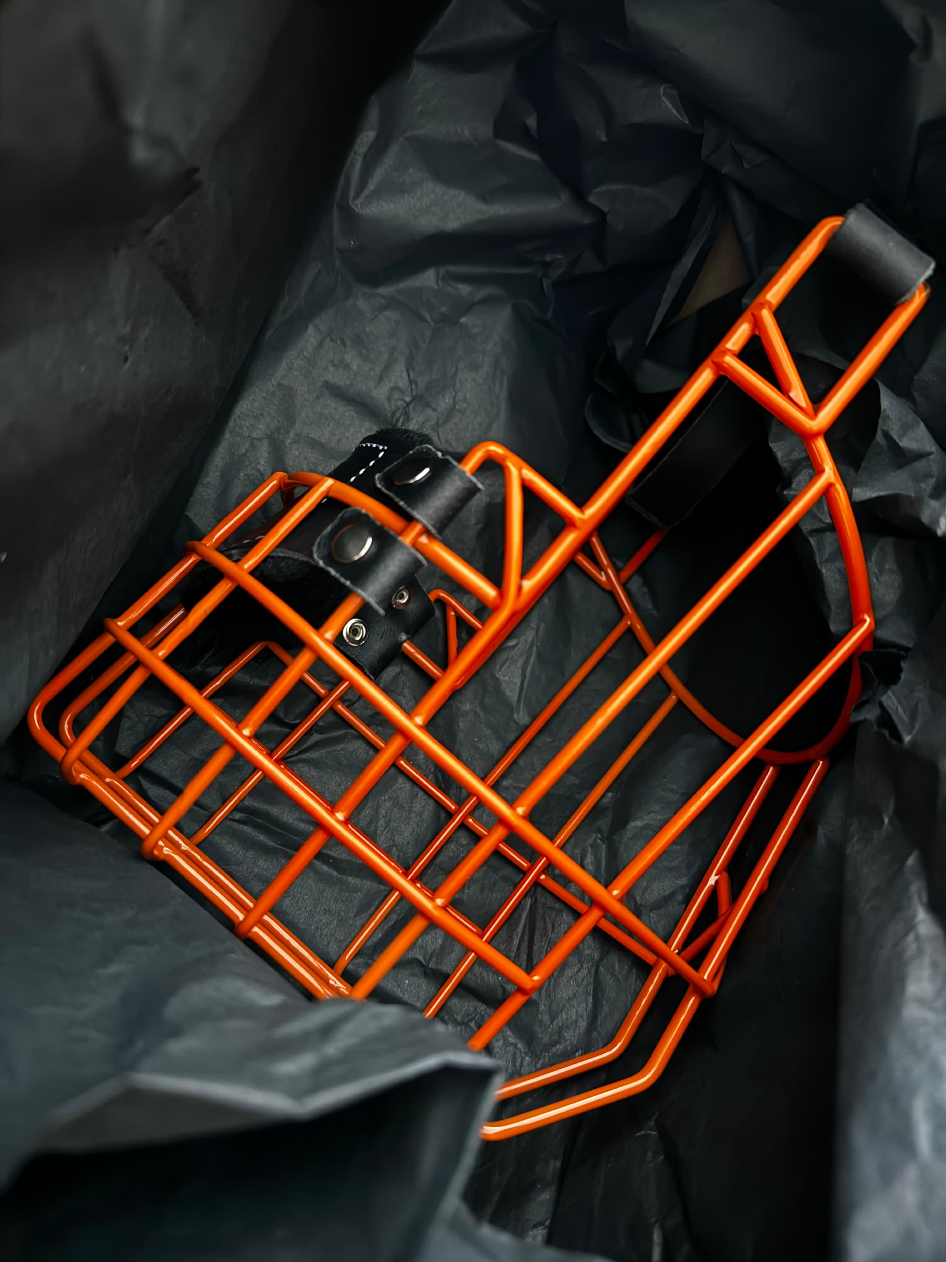Maulkorb Orange Gummierung Chopo bunt Frabe